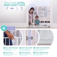 thumbnail image 4 of Regalo Wall Safe Extra Wide Walk Through Baby Safety Gate, White , Age Group 6 to 24 Months, 4 of 9
