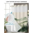 thumbnail image 4 of No Hook Cloth Fabric Shower Curtain with Snap in Liner, Retro Mist Forest Waterproof Shower Curtains Set with See Through Top Window, Farmhouse Mountain Natural Landscape Bath Curtains Shower 36"x72", 4 of 6