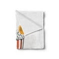 thumbnail image 2 of Movie Theater Soft Flannel Fleece Throw Blanket, Sketch Design Cinema Snack US Fast Food Pop Corn Art, Cozy Plush for Indoor and Outdoor Use, 50" x 60", Charcoal Grey Vermilion, by Ambesonne, 2 of 5