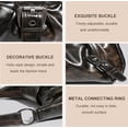 thumbnail image 4 of Sunyuer Trendy Shoulder Bag - Vintage Y2K Leather Buckle Punk Hobo Clutch Hobo Purse for Women, 4 of 14