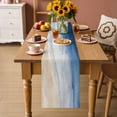 thumbnail image 2 of Blue Beach Coastal Cotton Linen Rectangle Table Runners 13"x60", Summer Ocean Nautical Seaside Coffee Table Runner Dresser Scarves Luxury Table Runners for Wedding Party Banquet Dinner Decor, 2 of 8