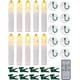 thumbnail image 2 of Homemory 10 velas con clip para árbol de Navidad con mando a distancia y temporizador, velas LED parpadeantes para ventana con ventosas, velas cónicas sin llama para celebración navideña de 4 pulgadas, 2 of 4