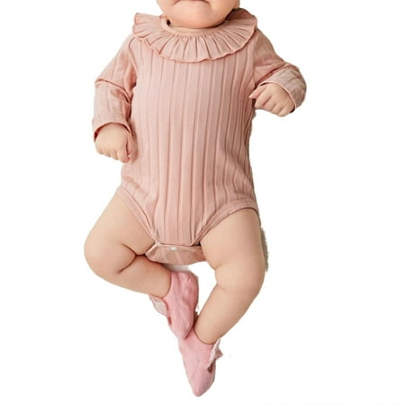 

Plain Round Neck Tee Long Sleeve Dusty Pink Baby Bodysuits (Baby s)