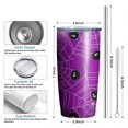 thumbnail image 6 of 20oz Tumblers Cute Spider Web Halloween Pattern Stainless Steel Vacuum Insulated Double Wall Travel Tumbler Cups Mug with Lid and Straw,Cleaning Brush for Cold & Hot Drinks, 6 of 7