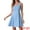 Blue, variant on DARING DIVA Women's Sleeveless Sweetheart Neck Flared Swing Mini Dresses L Purple Grey