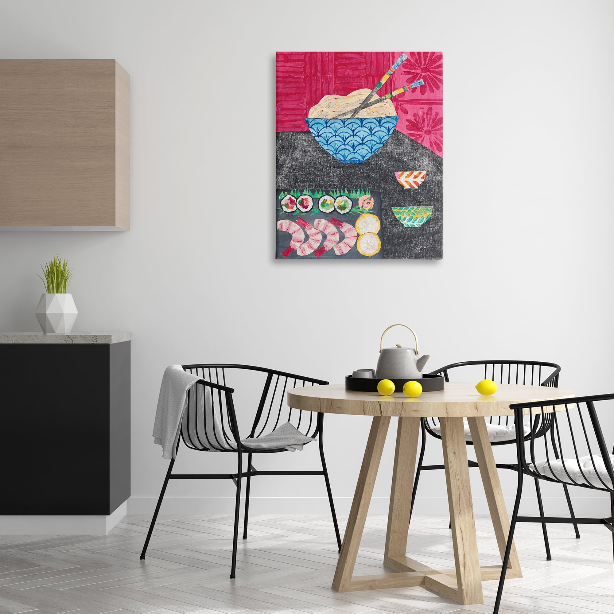 Stupell Industries Patterned Sushi Tablescape Food & Beverage Painting Wrapped Canvas Art Print Wall Art, 30 x 40