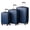 Blue-3 piece, variant on Ktaxon 4-Piece Luggage Set Hardshell Lightweight ABS Carry On Suitcase 360° Spinner Wheels Black
