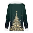 thumbnail image 6 of TrdSipl Womens Fall T-Shirt Cute Christmas Snowflake Graphic Tee Tops Xmas Long Sleeve V Neck Fur Trim Shirt, 6 of 7
