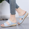 thumbnail image 4 of Zapatillas de tacón inclinado de una línea para mujer de tacón medio de moda casual diaria de verano Wmkox8yii hj789, 4 of 8
