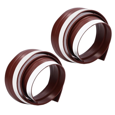 YAHHU 2Pcs Door Sealing Strip Self Adhesive TPE Under Door Seal Soundproof Bottom Weather Stripping Draft Stopper Noise Blocker Weatherproof Gap Cover (1.8 inches / 4.5 cm)