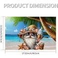 thumbnail image 2 of Placemats Set of 4 Heat-Resistant Rectangle Place Mats Beach Palm Gnomes Cute Washable Plastic PVC Dining Table Mat Non-Slip Wipeable Woven Vinyl Placemat for Kitchen Patio Table Decor, 2 of 6