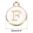 thumbnail image 2 of Unique Bargains Alphabet F Letter Charm Double Sided Enamel Initial Alphabet Pendant White, for Jewelry Making, 50pcs, 2 of 5