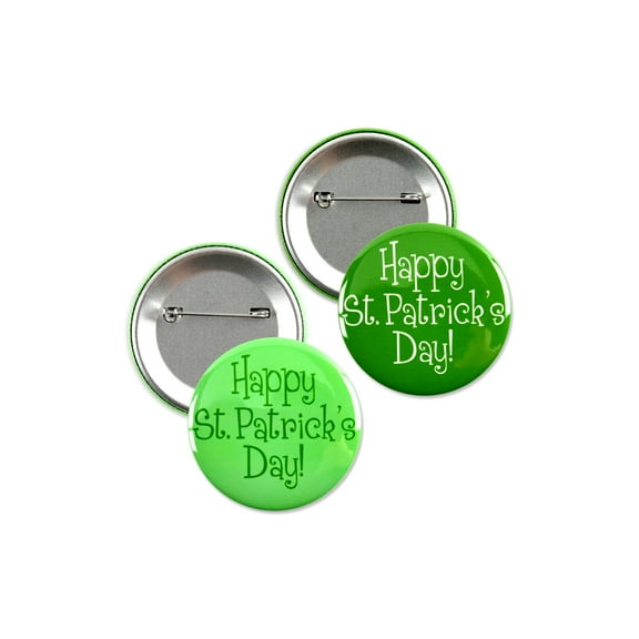 10 Pack - Happy St. Patricks Day! Pinback Button Badges - 2.25 Inch Round