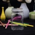 thumbnail image 3 of 12PCS Condiment Jar Set Transparent Plastic Bottle Food Packaging Bottle Airtight Metal Cap Empty Square Spice Container, 3 of 6