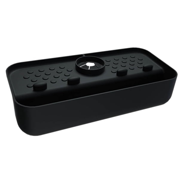 Protector contra salpicaduras de agua para fregadero de cocina, silicona detrás del grifo con pendiente y soporte de esponja para el hogar con materiales de calidad