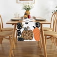 thumbnail image 4 of Halloween Table Runner Jack-O-Lantern Pumpkin Table Runners Fall Holiday Kitchen Dining Table Runner for Home Party Decoration 13x72 Inch, 4 of 6