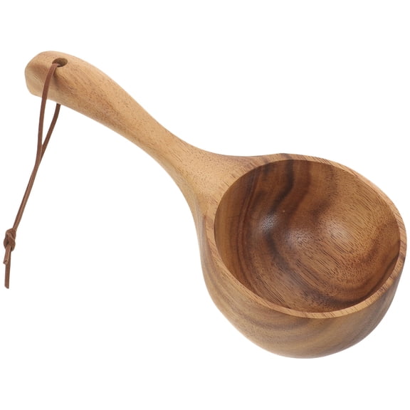 DEEPCRAFF Brown Wooden Water Ladle for Home Kitchen Bathing and Gardening Use