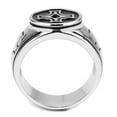 thumbnail image 3 of High polished (no plating) Stainless Steel Ring with Top Grade Crystal in Jet for Women Jet Stone Color Style TK3617 Size 12, 3 of 5