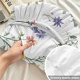 thumbnail image 4 of Full Size Fitted Sheet Set - Wildflowers Blossom 3 Piece Bedding Sets 16" Deep Pocket Fitted Sheet with 2 Pillowcases Spring Pastoral Botanical Flowers Rustic Brushed Microfiber Hotel Bed Sheets, 4 of 9
