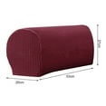 thumbnail image 5 of Pebbuoy 2 Pcs Sofa Arm Cover Elastic Thickened Dirt-resistant Solid Color Soft Fabric Anti-Slip Couch Armrest Protectors Recliner Slipcovers, 5 of 7