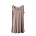 thumbnail image 5 of Pretxorve Women Nightgown Solid Lyocell Crew Neck Sleeveless Tank Loose Light Casual Sleep Dress, 5 of 5