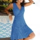 thumbnail image 1 of WILLBEST Vestidos Largos Casuales para Mujer Vestido Midi Cruzado con Cuello En V y Flores para Mujer Vestido Midi de Corte A con Mangas Cortas y Cuello Multicolor Mini Vestidos Grande, 1 of 3