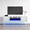 White, variant on Laser WH-EF Fireplace TV Stand for TVs up to 70", Modern High Gloss 63" Entertainment Center, Electric Fireplace TV Media Console with Storage Cabinets and LED Lights