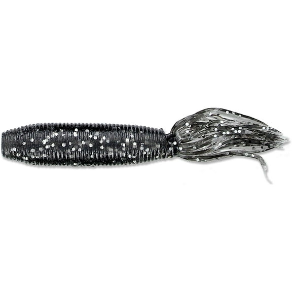 Yamamoto 4'' Fat Ika Grub Smoke W/Lg Slvr