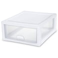 thumbnail image 1 of Sterilite 16 Quart Clear Plastic Stacking Storage Drawer Container Box, 18 Pack, 1 of 9