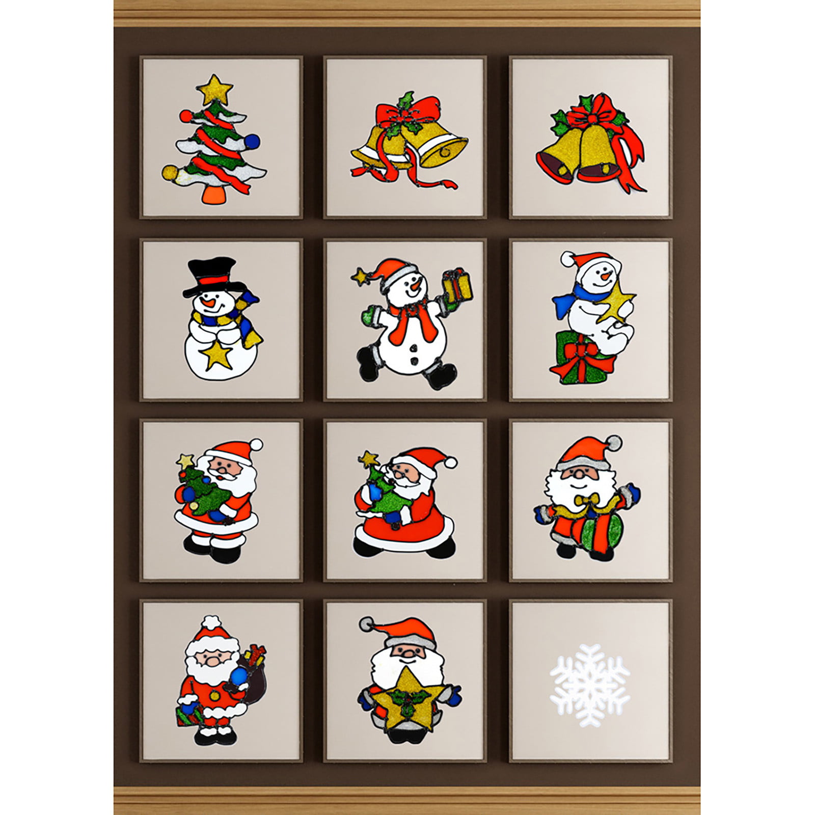 Details about   1PC PVC Window Stickers Christmas Santa Snowman Elk Window Decal DIY Home Decor