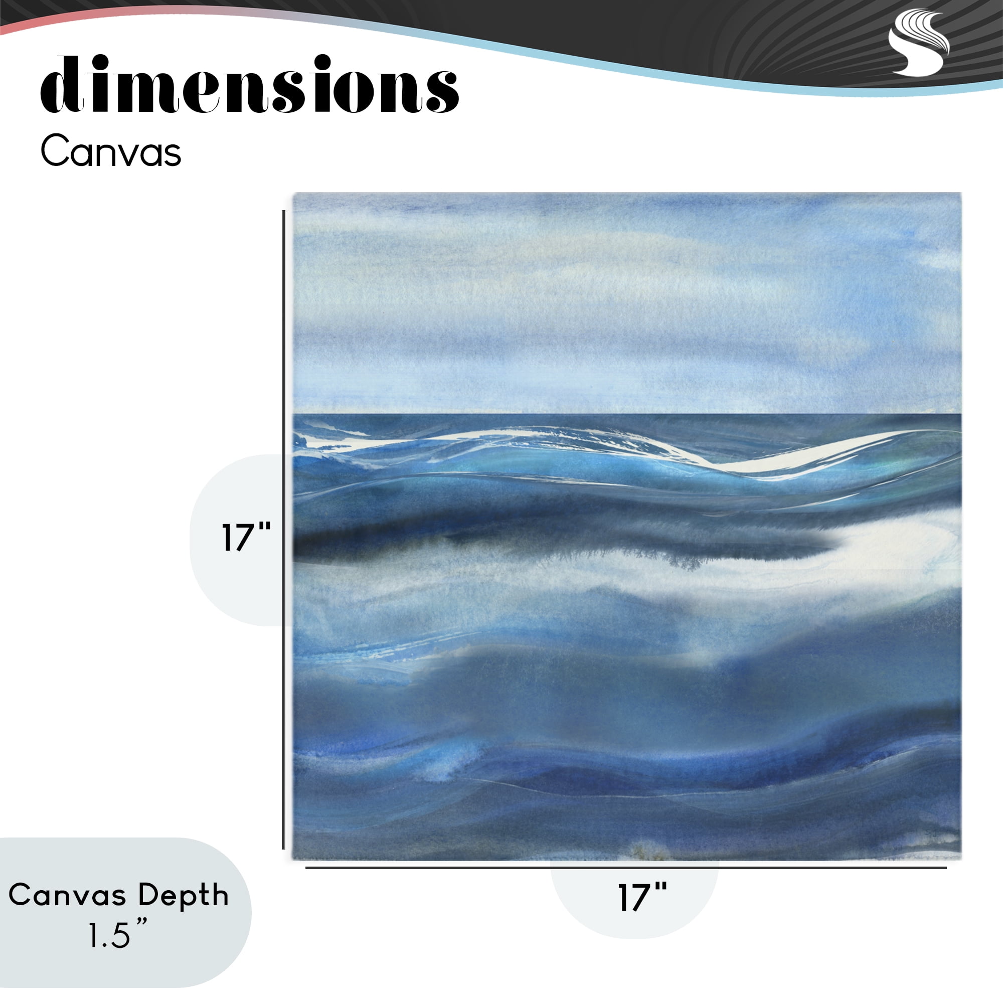 Stupell Industries Calm Expanse of Ocean Waves Canvas Wall Art, design by Susan Jill