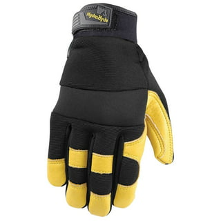Wells Lamont Heavy Duty Work Gloves with Leather Palm, Large (Wells Lamont  3300L), Palomino, Large (Pack of 1)