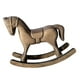 thumbnail image 4 of Caballo mecedor decorativo de madera, estatua de caballo, retro, portátil, elegante, decoración rústica. marrón oscuro, 4 of 9