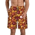 thumbnail image 2 of Uemuo Almond Nuts Pattern Men's Swim Trunks Hawaiian Beach Bathing Suit Swimsuits Beach Quick-Dry Shorts with Pockets-X-Large, 2 of 9