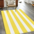 thumbnail image 3 of Yellow Striped Area Rug 4x6 Washable Rug Non Slip Modern Simple Monochrome Geometric White Large Area Rug Indoor Floor Carpet for Entryway Bedroom Kitchen Living Room Home Office Dining Room Nursery, 3 of 8