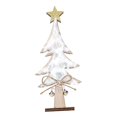 thumbnail image 2 of Decoración de mesa de árbol de Navidad pequeño de madera con adornos de campana 22cm Navidad Blanco Yuyangstore árbol de escritorio, 2 of 8
