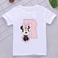 thumbnail image 3 of Camisetas de algodón para niños de Minnie con combinación de letras de la A a la Z y nombres, ropa de dibujos animados de Disney Kawaii, camisetas para niños y niñas, camisetas casuales, 3 of 5
