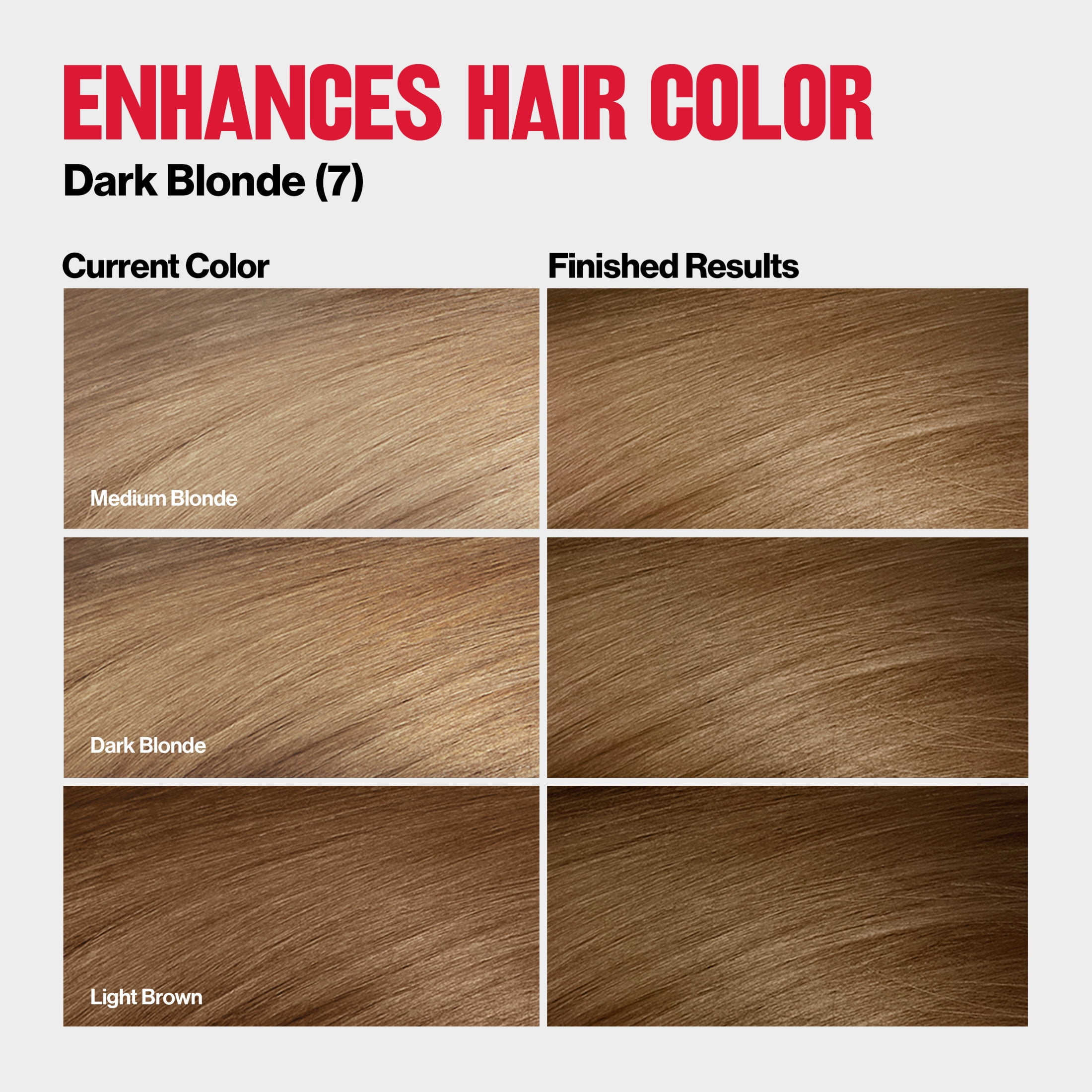 Revlon ColorSilk Tone + Gloss + Care Demi-Permanent Hair Color, 7 Dark Blonde, 4.5 fl oz
