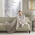 thumbnail image 2 of Marbled Sherpa Heated Throw, 2 of 5