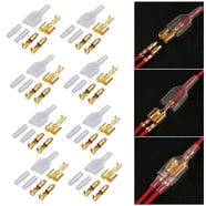 10 Pack 4 AWG Gold Plated Ring Terminals - 1/2 Inch Car Audio Power/Ground Connectors