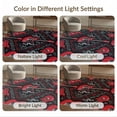 thumbnail image 7 of ODIKA 8'x10' Washable Area Rug Durable, Non-Slip Red Black Guitar Music Print Record Vinyl Themed Electric with Treble Clefs for Living Room, Under Sectional, Family, 7 of 7