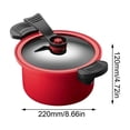 thumbnail image 2 of Danhjin Nonstick Pressure Cooker Pressure Cooker 3.5L Non Stick Electric Cooking Tools For Stewing Steaming Or Slow Cooking Cookware Set, 2 of 8