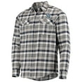 thumbnail image 2 of Men's Antigua Deep Sea Blue/Gray Seattle Kraken Ease Plaid Button-Up Long Sleeve Shirt, 2 of 4