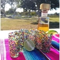 thumbnail image 2 of Hand Blown Mexican Tequila Glasses – Set of 6 Confetti Design Tequila Shot Glasses (2 oz each), 2 of 3