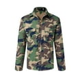 thumbnail image 4 of Mens Shirts Mens Casual Loose Trend Double Pocket Washed Camouflage Cargo Long Sleeve Shirt Blouse For Men, 4 of 7