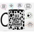 thumbnail image 3 of Inkdotpot See Good In All Things 11 Oz Ceramic Coffee Mug Inspirational Quotes Employee Boss Coworkers Birthday GIft-Black, 3 of 6