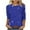 Blue, variant on 3/4 Length Sleeve Womens Tunic Blouse Casual Sequin Sparkly Tee Tops Trendy Party Clubwear Tops Red L
