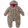 Juicy Couture Baby Pram - Printed Silky Sherpa, Mocha, 0-3 Months