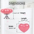 thumbnail image 6 of Uxcell Solid Ceramic Knob Heart Shaped Drawer Pull Handle Cupboard Wardrobe Pink 4 Pack, 6 of 7