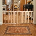 thumbnail image 4 of Midwest Home for Pets Wooden Gate for Dogs & Cats, Extra-Wide, Portable, Expands from 50" - 94" inches, Neutral Wood, Brown, 24" Tall, 4 of 6